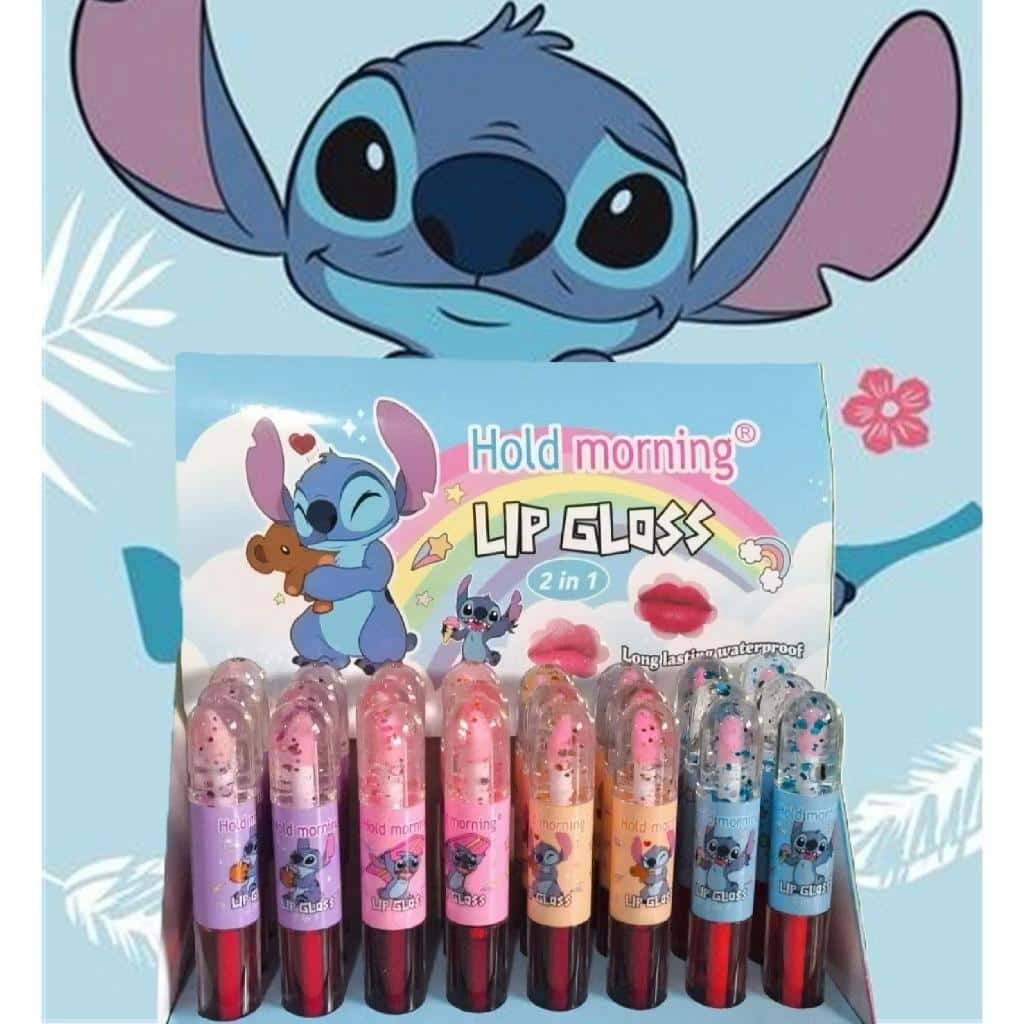 Batom e Lip Gloss 2 em 1 Stitch Hold Morning – Longa Duração e Brilho