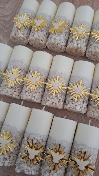 Mini vela - Espírito Santo - Lembrancinha - 10 unidades