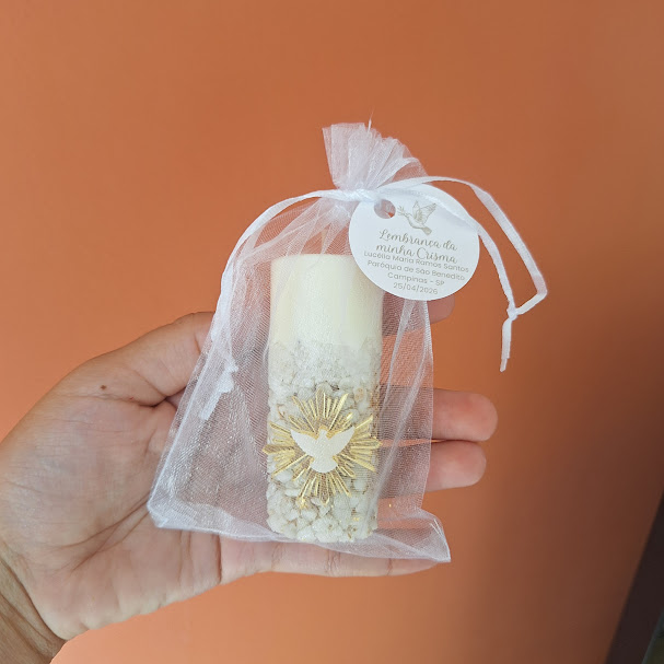 Mini vela - Espírito Santo - Lembrancinha - 10 unidades