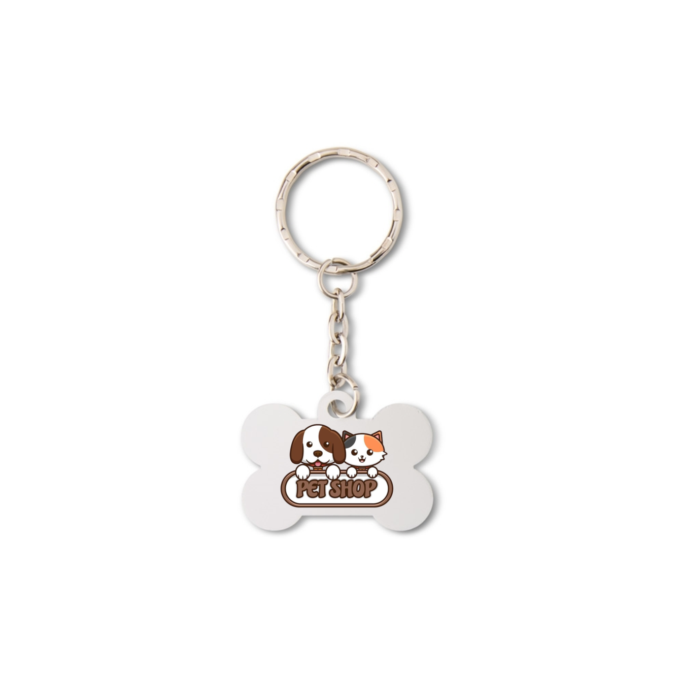Chaveiro Osso Pet personalizado em metal - 50 unidades