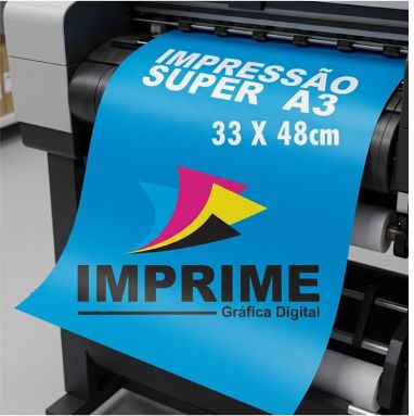 IMPRESSÃO SUPER A3 - 10 COPIAS - COUCHE 250G
