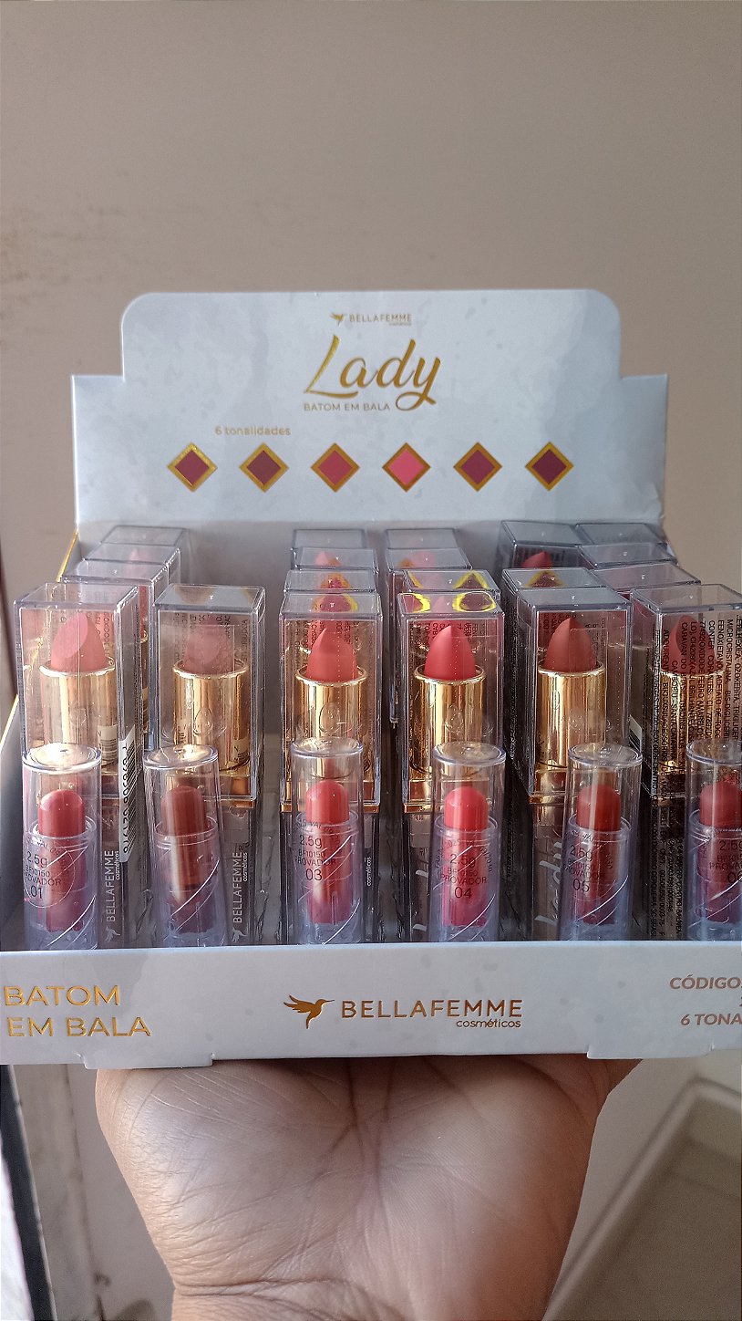 Batom Lady Bella Femme 6 cores