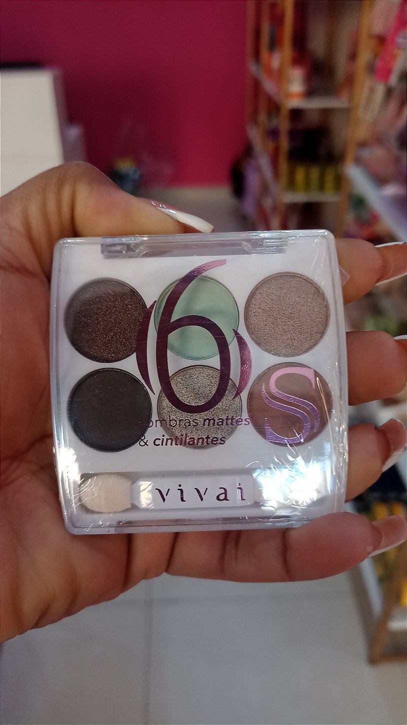 Paleta de Sombras 6s Vivai com 6 Cores