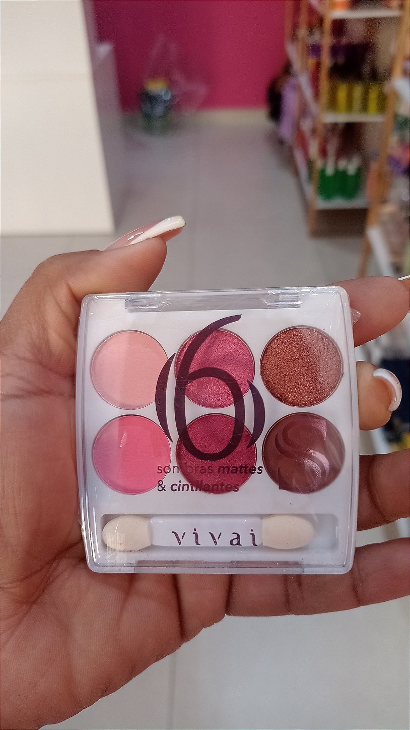 Paleta de Sombras 6s Vivai com 6 Cores