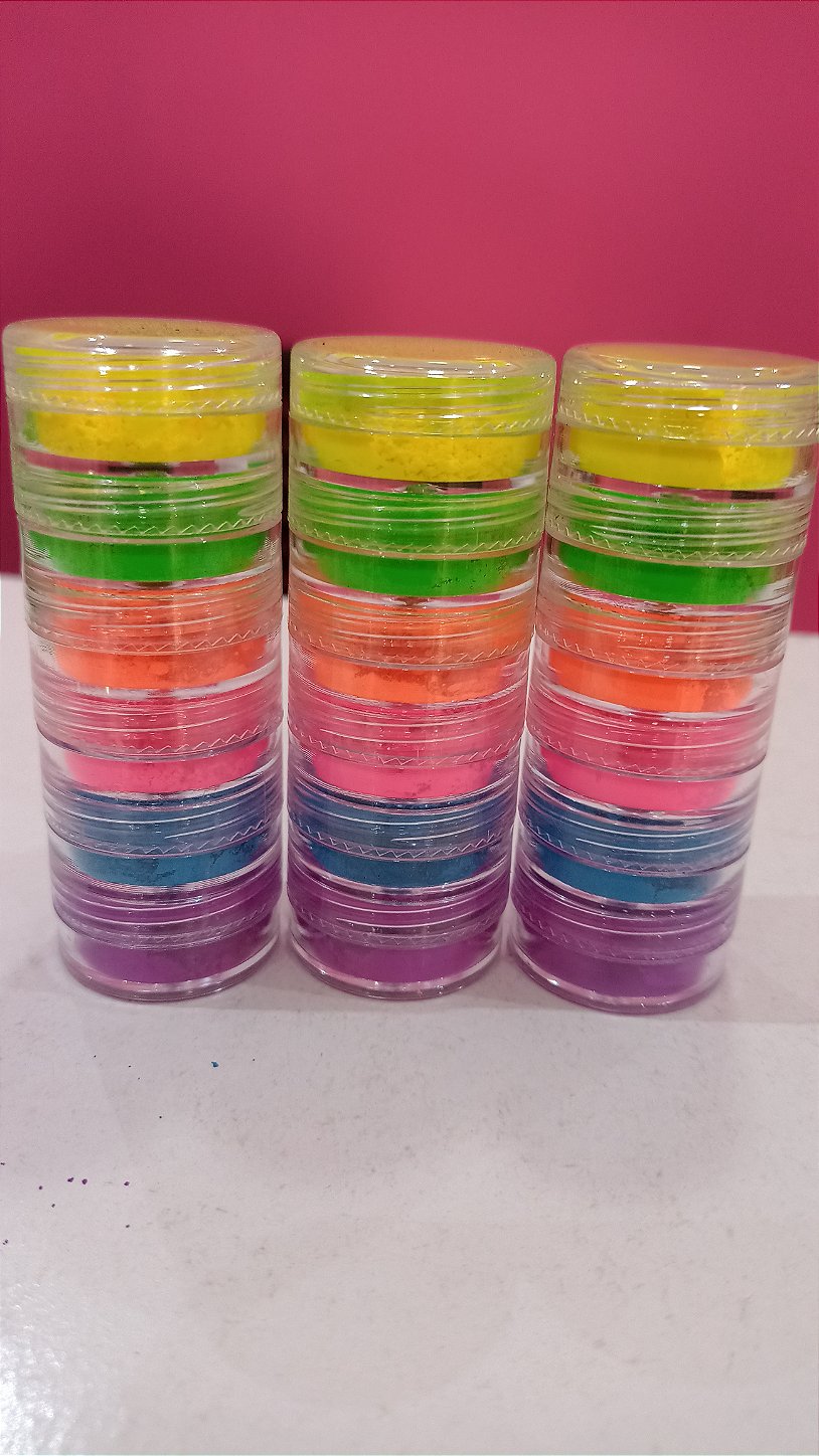 Sombra em Pó Cores Neon Vibrantes