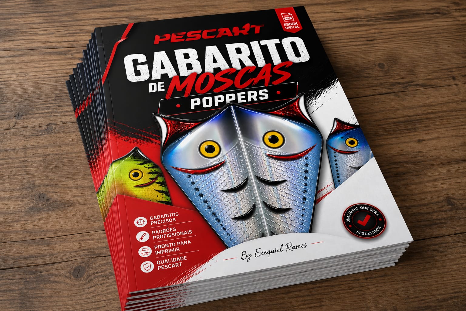 Ebook Gabarito de Moscas Pescart Poppers
