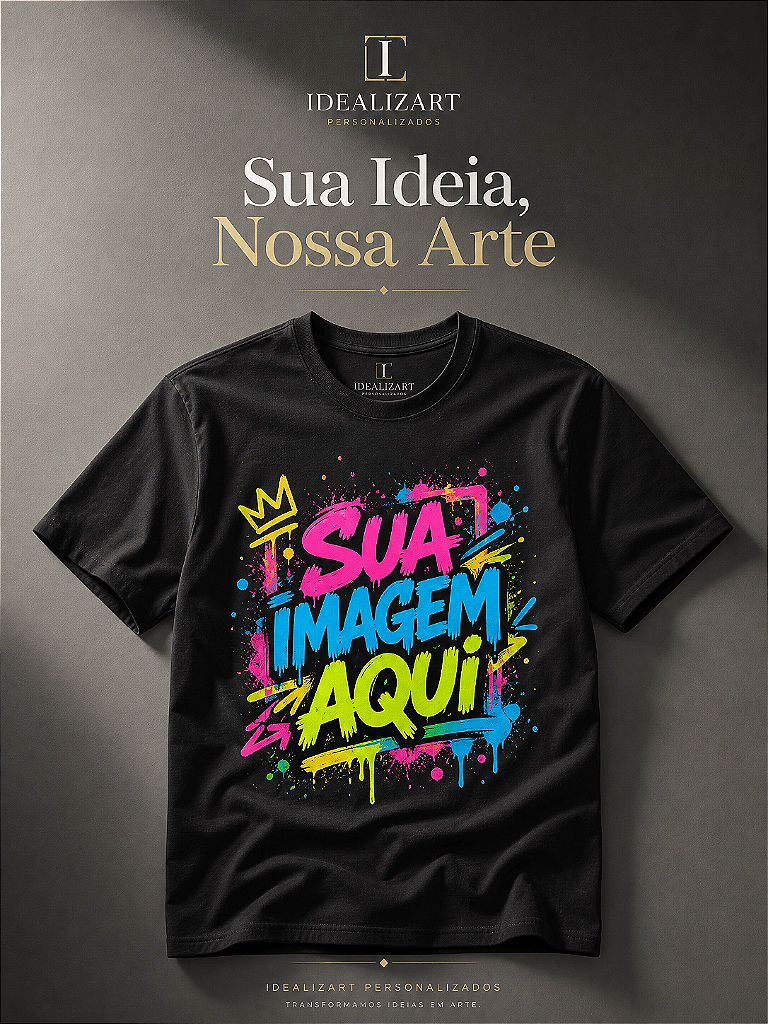 Camisa de Algodão Estampada Personalizada