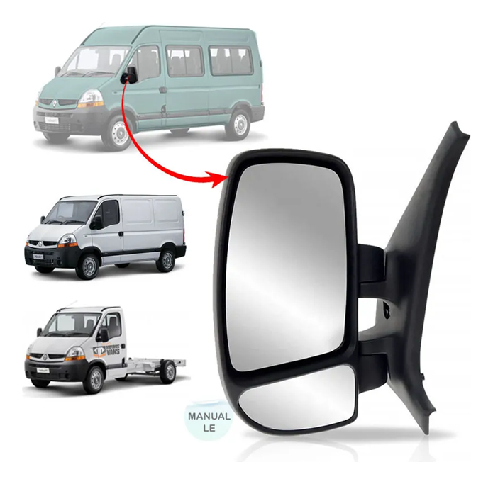 Retrovisor Lado Esquerdo Manual Renault Master Ano 05 A 13