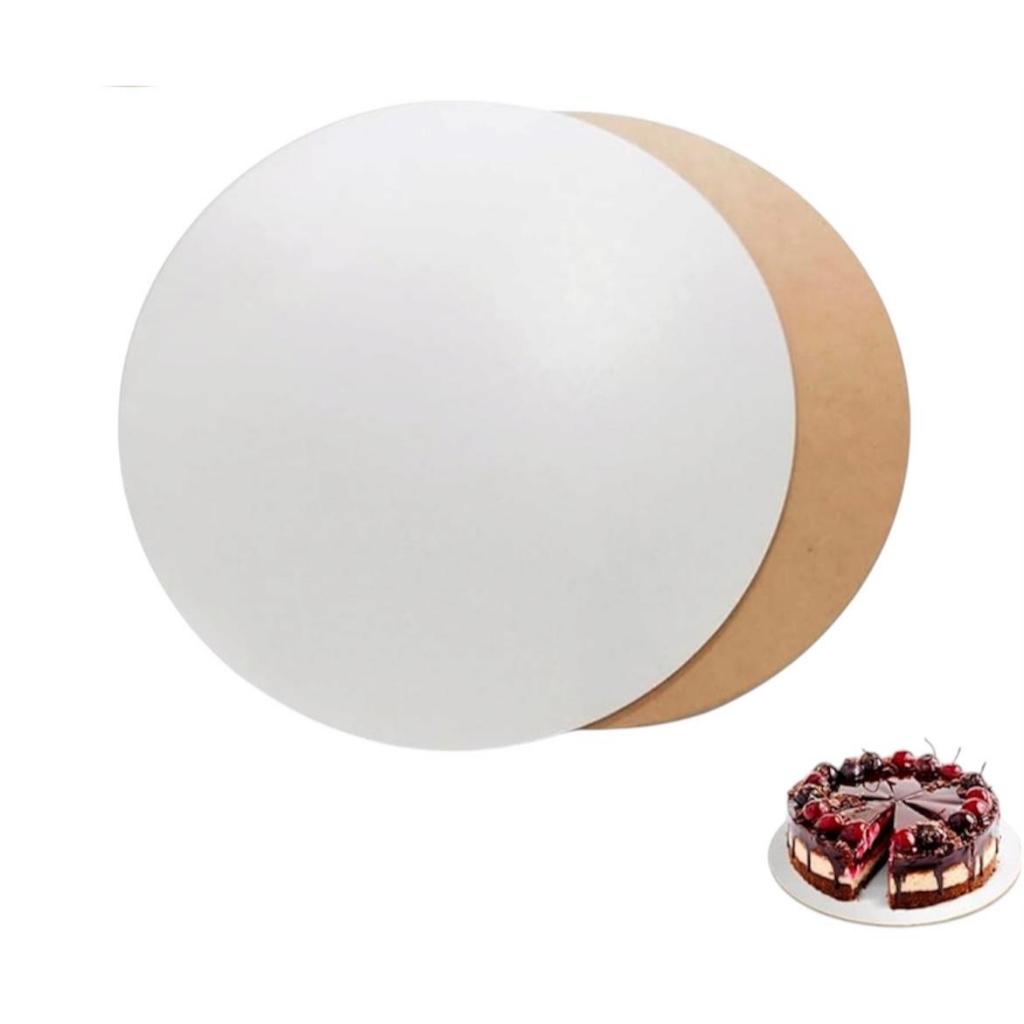 KIT 10 CAKE BOARD 30CM/ PRATO/ TÁBUA/ BOLO/ MDF 3MM BRANCO