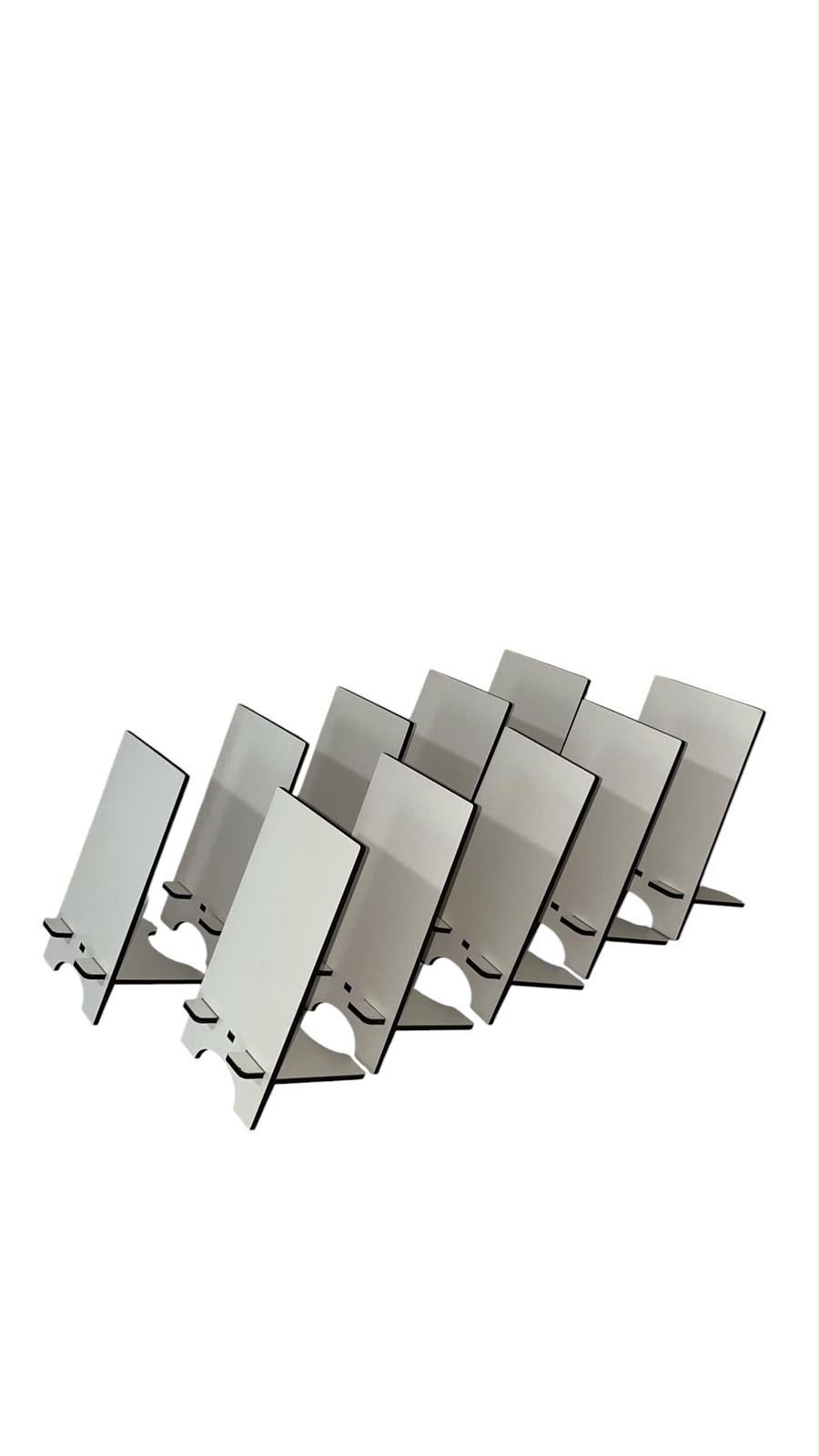 Kit Porta Celular para mesa MDF Branco 3mm - 10 Unidades