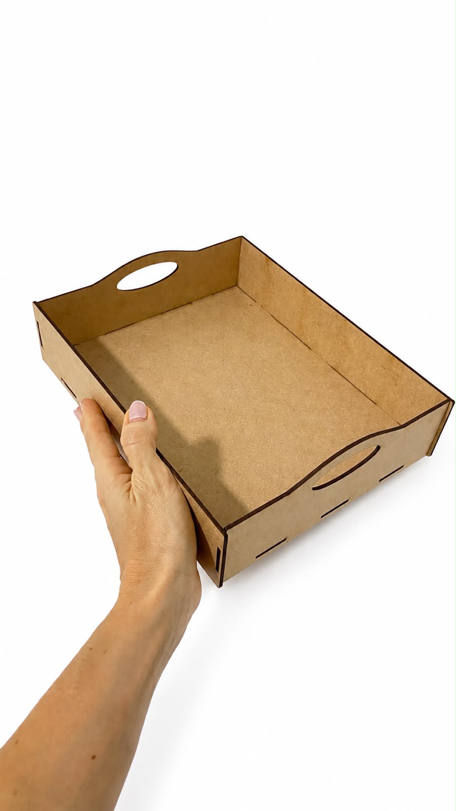 Kit Bandeja MDF Cru 25X20X6CM Presentes/Cestas 5 Unidades