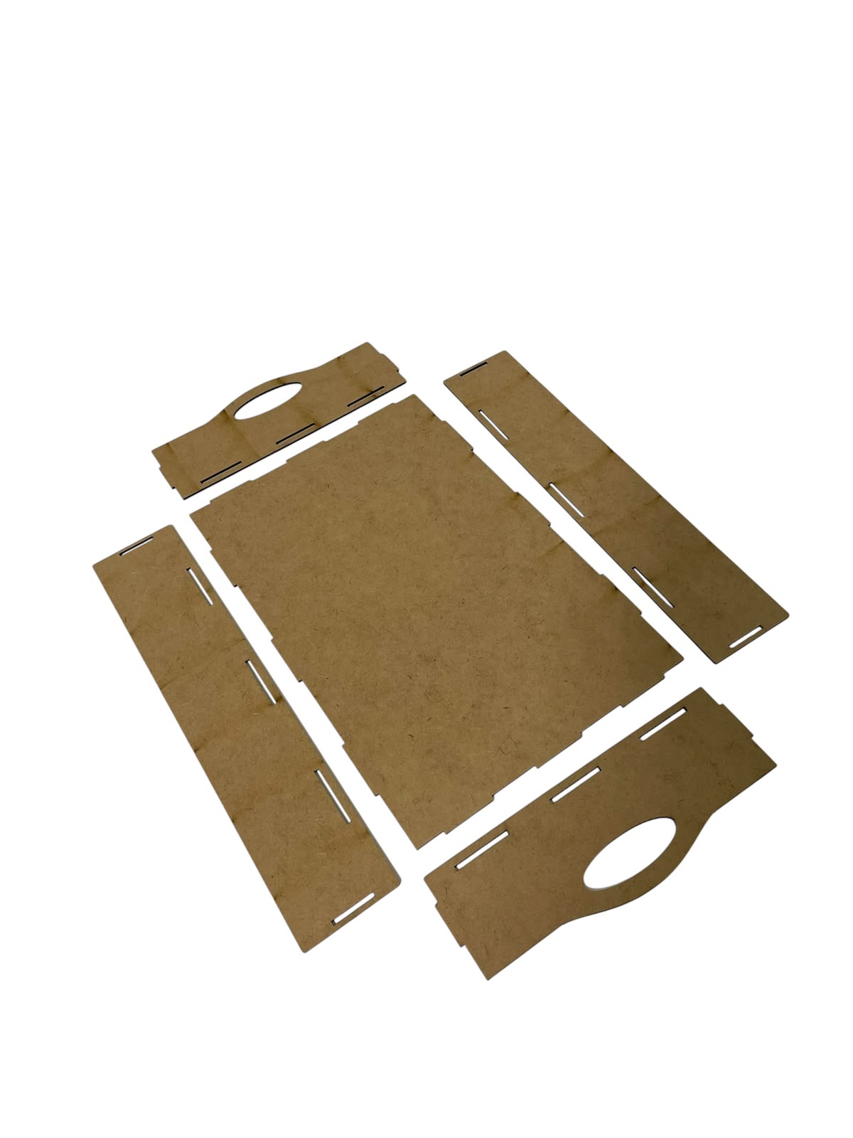 Kit Bandeja MDF Cru 30X20X6CM Presentes/Cestas 5 Unidades