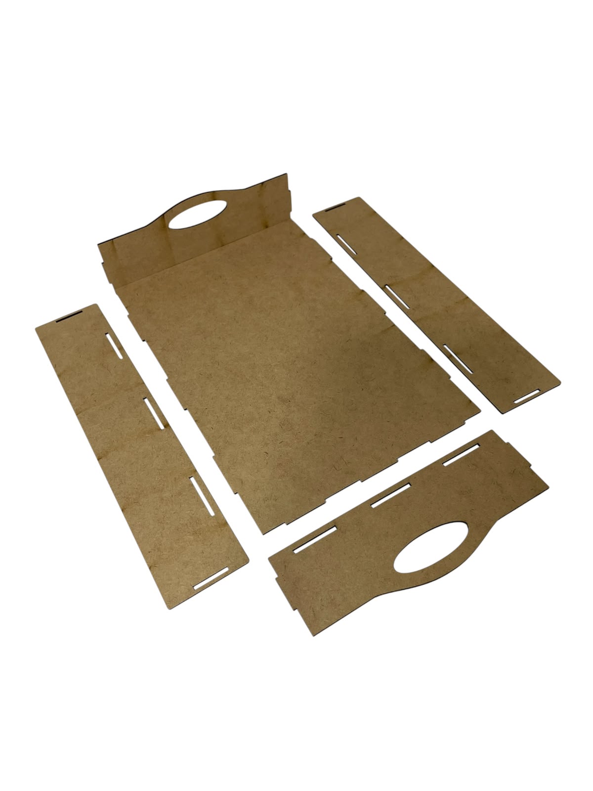 Kit Bandeja MDF Cru 30X20X6CM Presentes/Cestas 5 Unidades