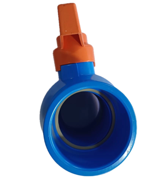 Registro esfera soldável 50 mm PVC azul
