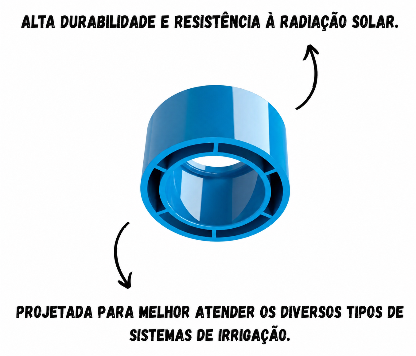 Bucha Pvc Irrigação Soldável Dn 75 X 50mm