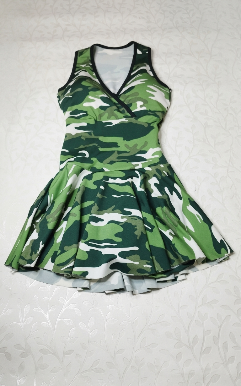 MACACÂO SAIA\SHORTS FITNESS CAMUFLADO: