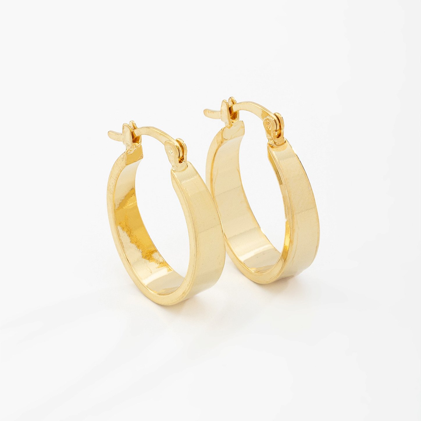 Brinco Argola Lisa Banhado Ouro 18k Antialérgico