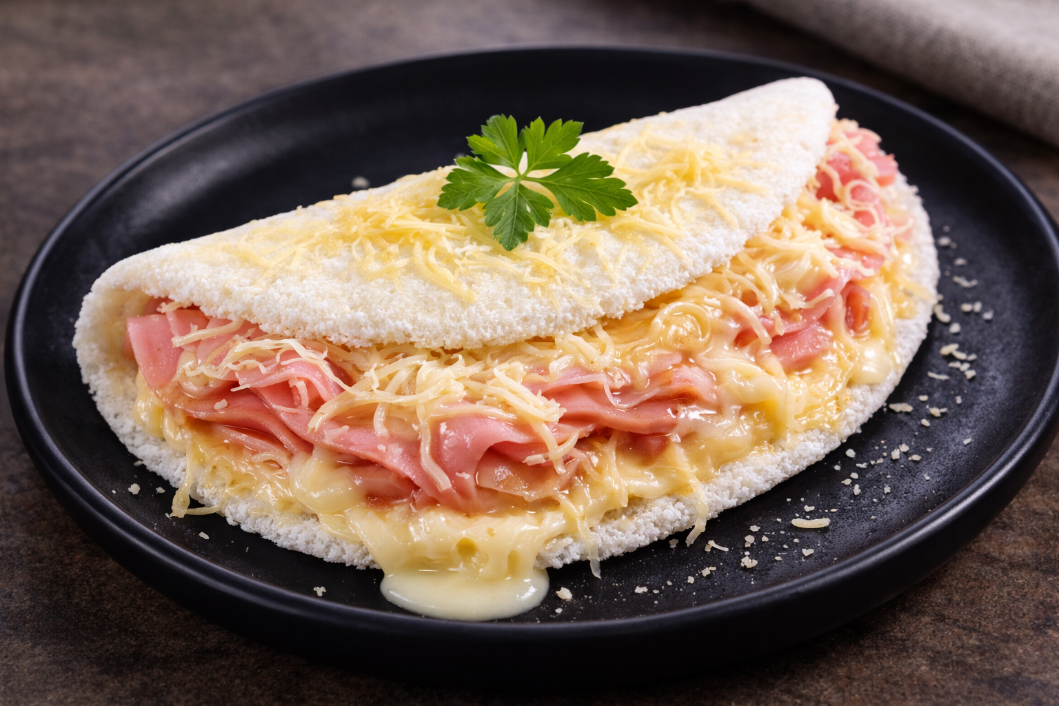 Tapioca dupla Perfeita (Tapioca com Presunto & Queijo)