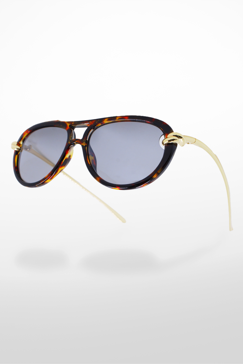 Óculos de sol Emily marron com preto - feminino