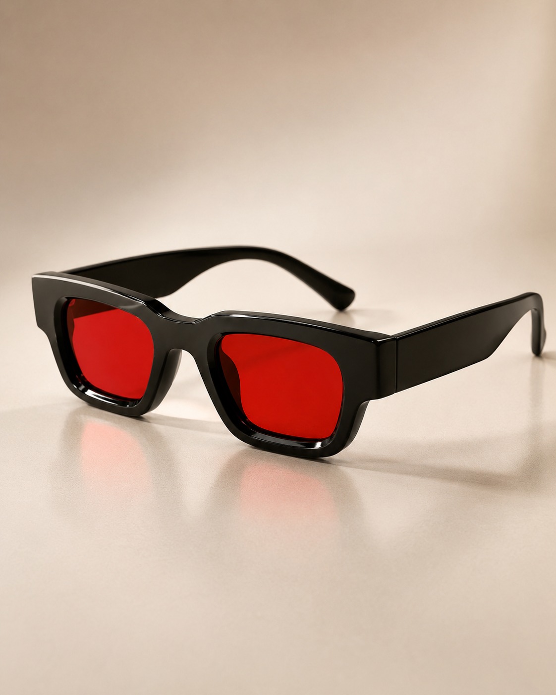 Óculos de sol Intelect preto com vermelho - unissex