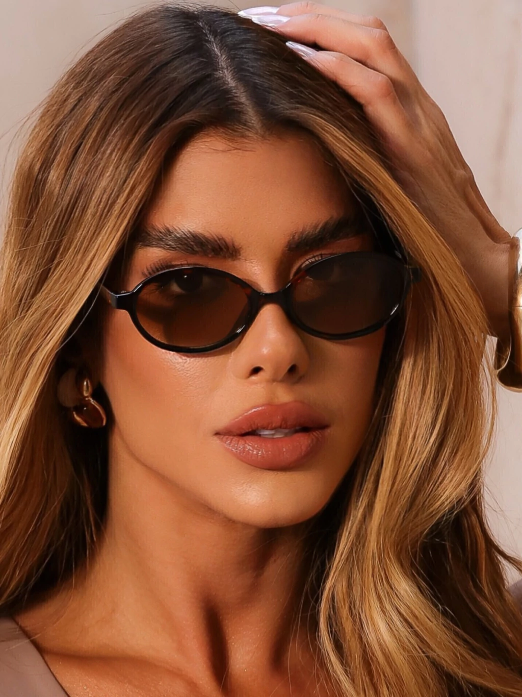 Óculos de sol Future marron camuflado - acetato