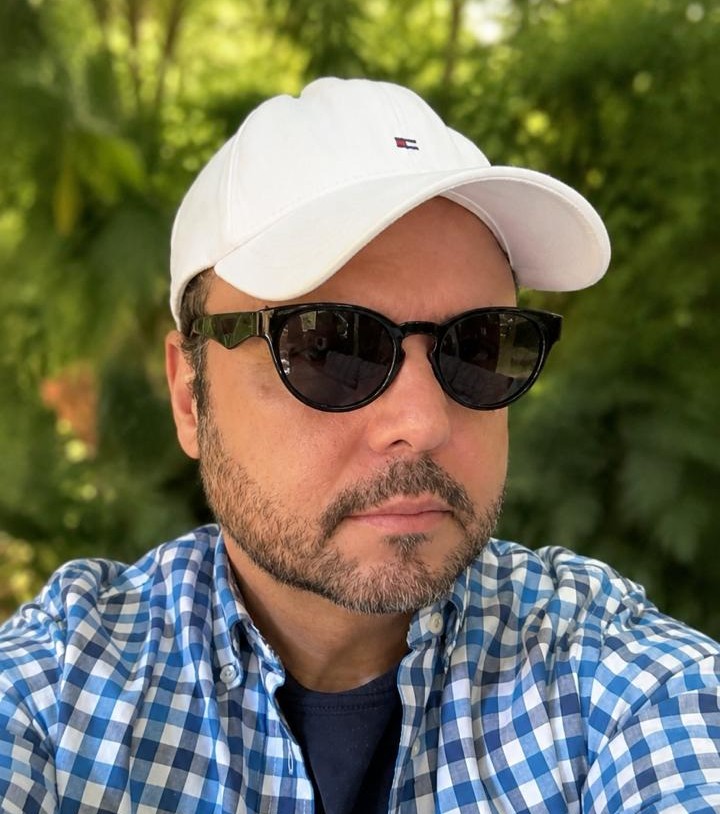 Óculos de sol Lumen plus redondo preto acetato - unissex