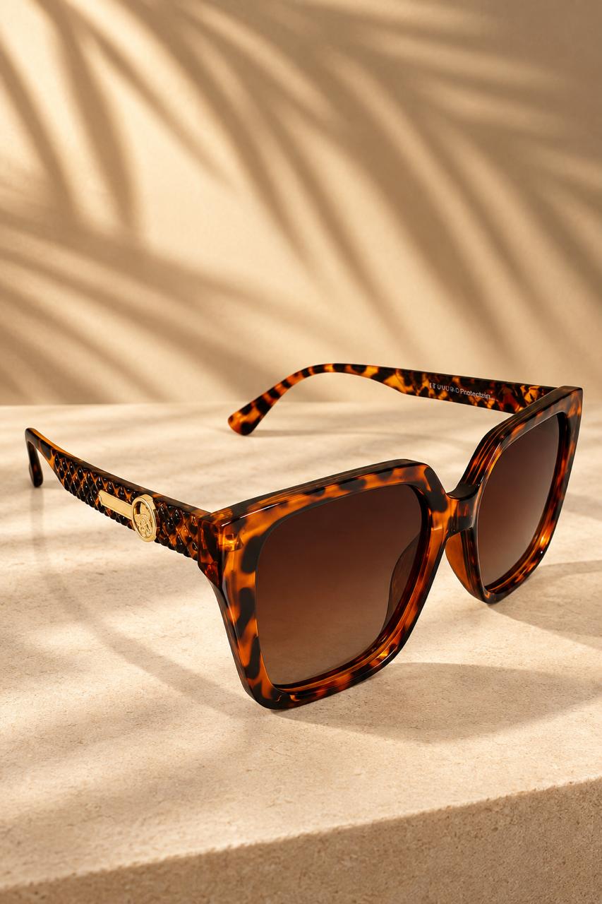 Óculos de sol premiun Bia marron camuflado - acetato