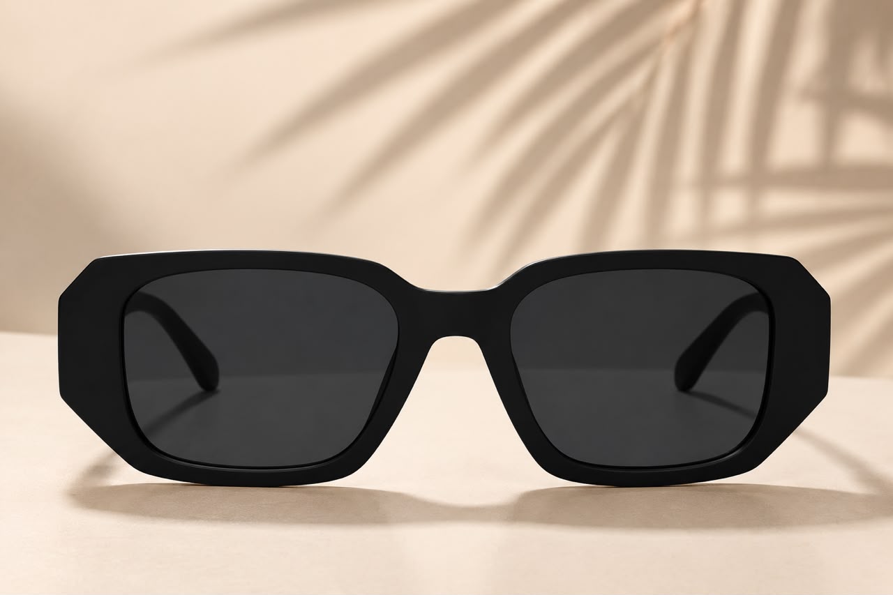 Óculos de sol Influencer retangular Precious preto