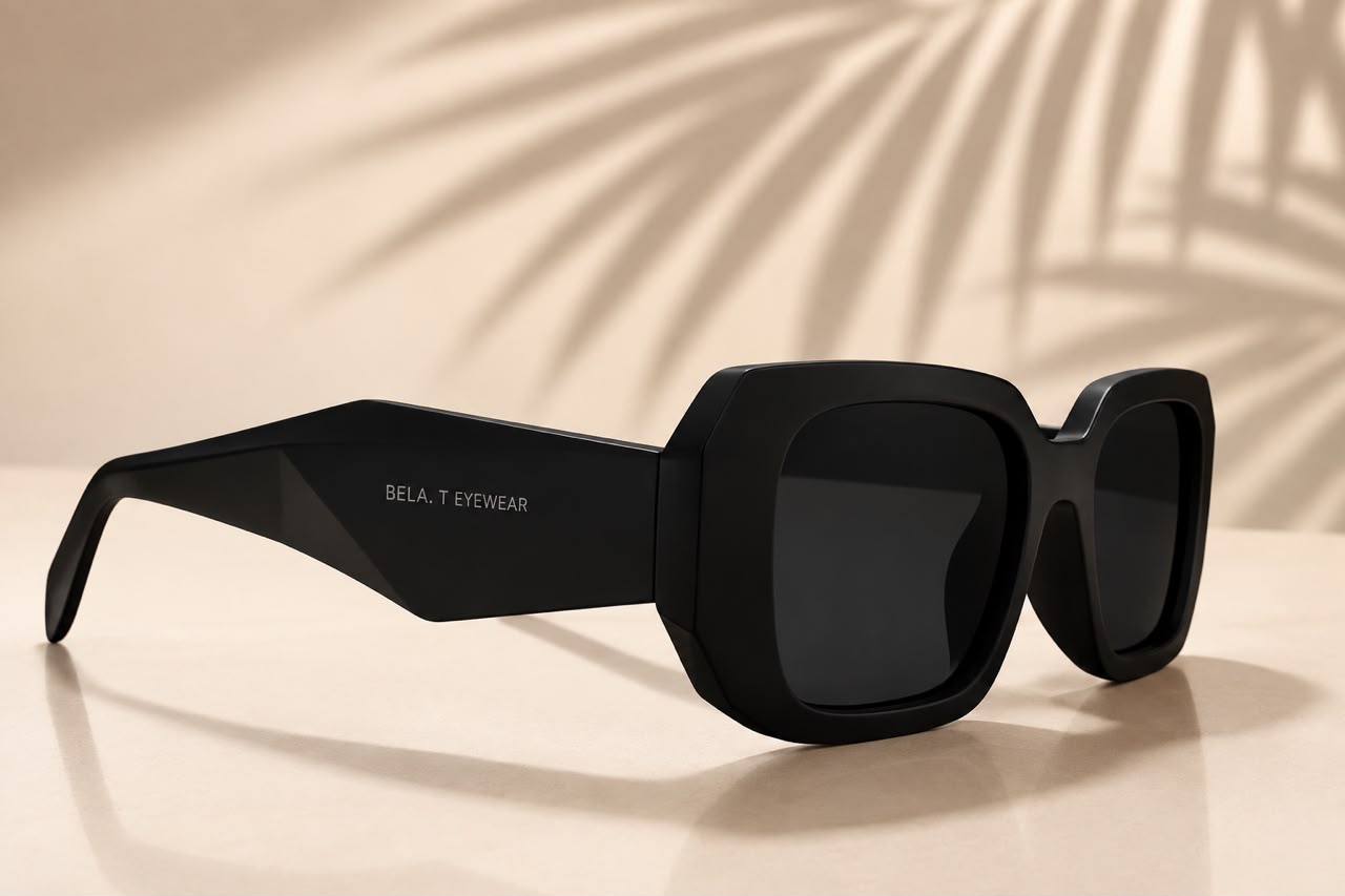 Óculos de sol Influencer retangular Precious preto