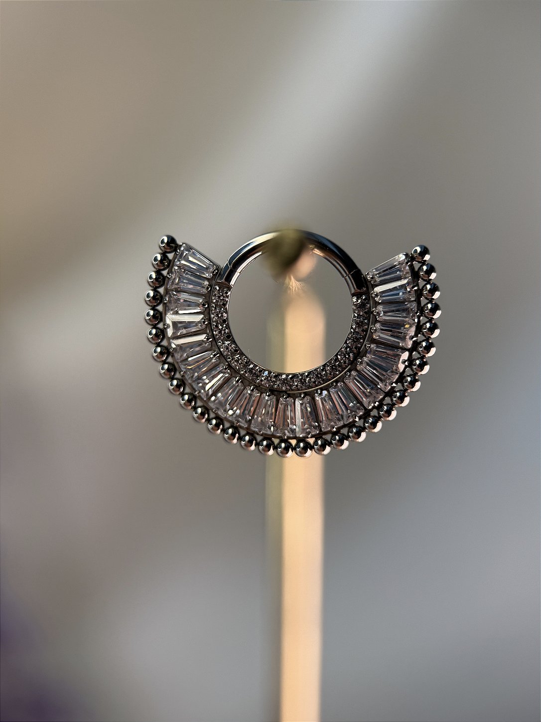 Piercing Segmento Frontal Titânio 1.2x8mm