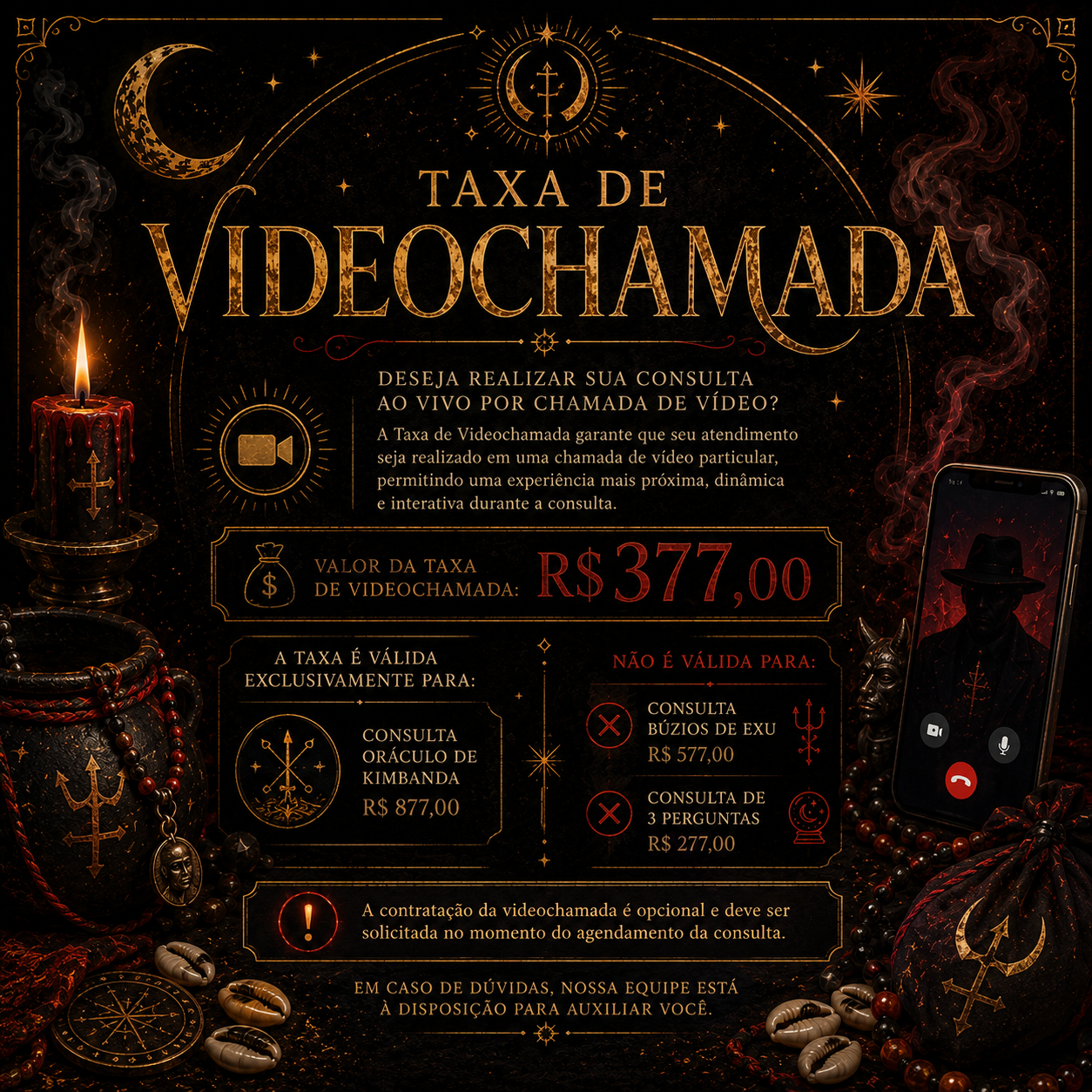 TAXA DE VIDEO CHAMADA