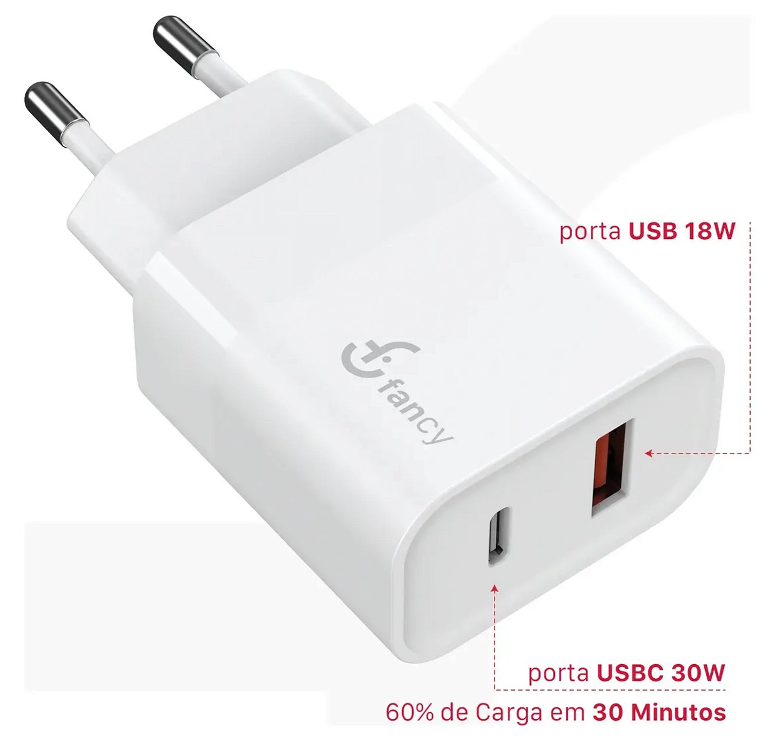 Carregador USB-C Fancy 30W