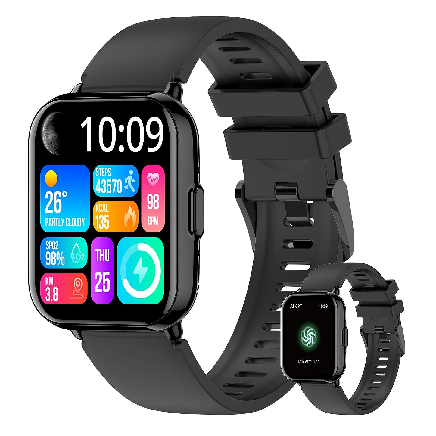 "Smartwatch PEJE ZW01S – Tela TFT HD 1,83”