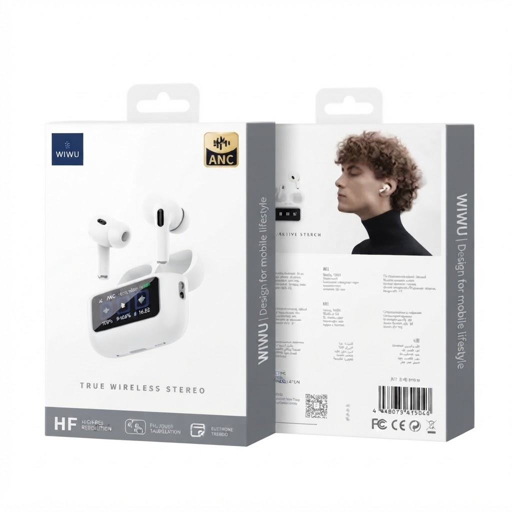 Fone Bluetooth Wiwu T22 com Tela e ANC