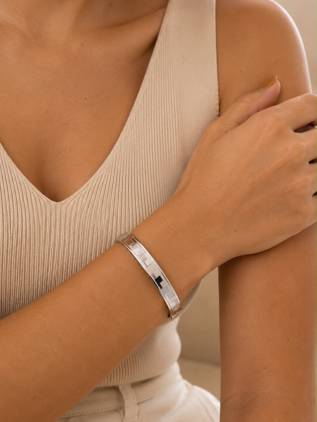 Bracelete em Aço Inox Feminino