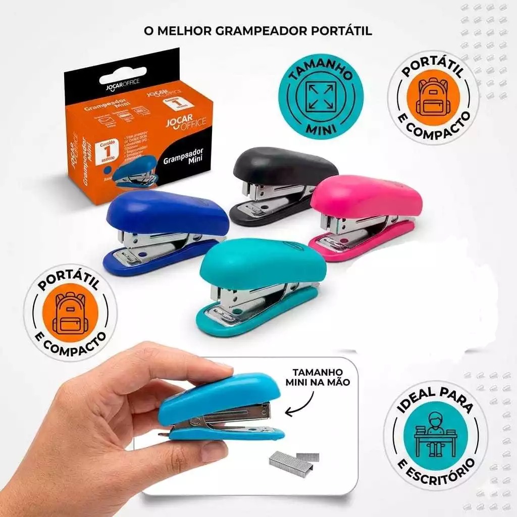Grampeador Mini 12 Folhas Jocar Office