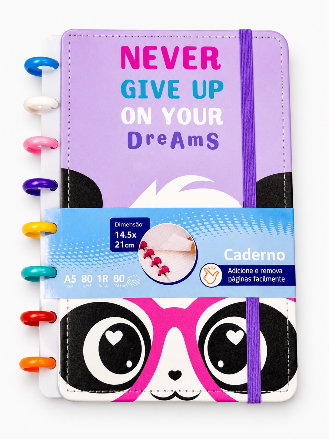 Caderno Inteligente 8 Discos Panda