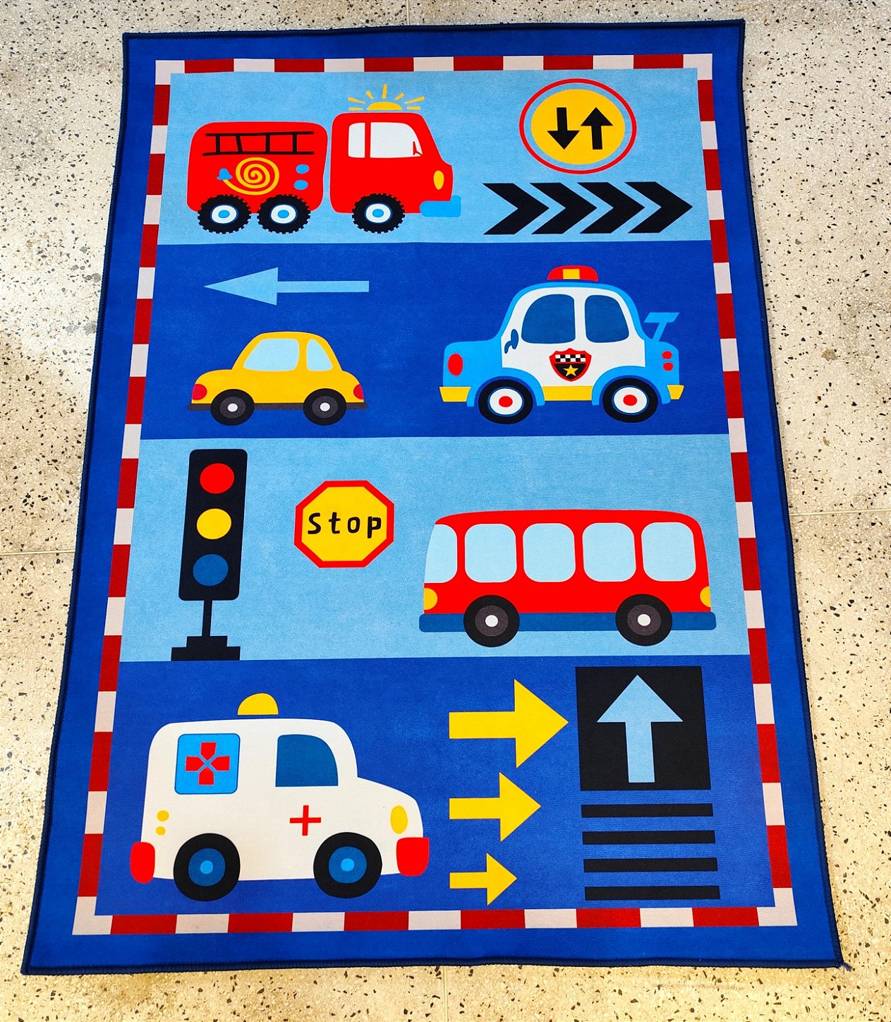 Tapete Infantil Pista de Trânsito 100x140 cm – Antiderrapante | Diversão, Conforto e Segurança