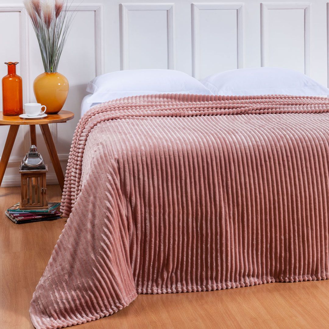 Cobertor Andes Juma Casal 180g Toque Macio Canelado – 1,80x2,40m