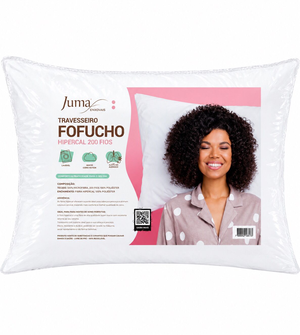 Travesseiro Fofucho Hipercal 200 Fios – Juma Enxovais