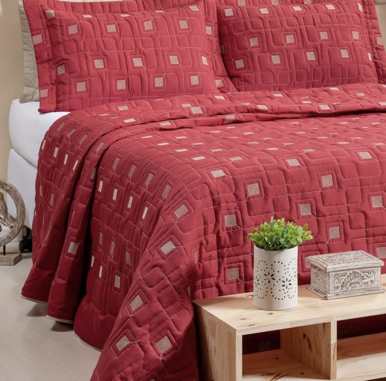 Cobre Leito Union Queen – Hipercal 200 Fios | Elegância, Conforto e Qualidade para o seu Quarto