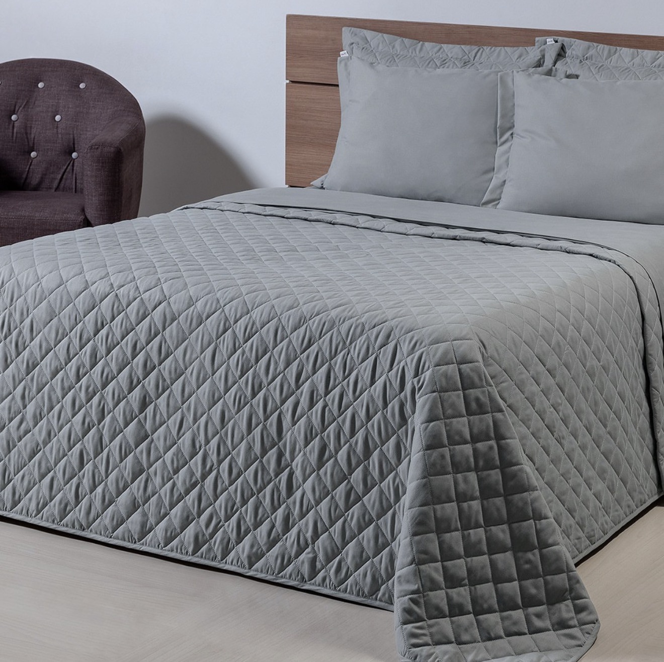Cobre Leito Platino Queen – Percal 400 Fios | Dupla Face, Sofisticação e Conforto