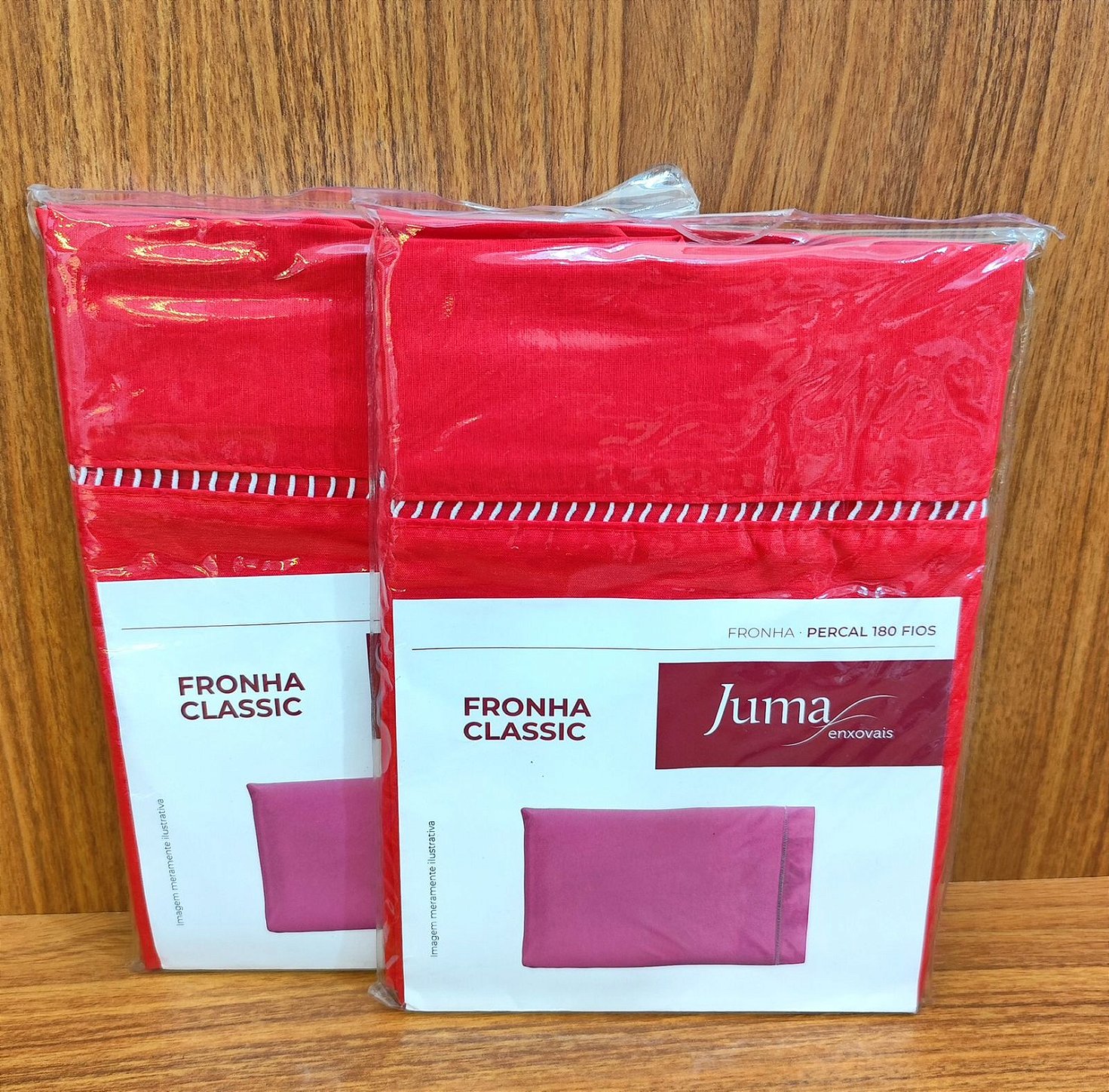Fronha Avulsa Juma Classic Percal 180 Fios com Ponto Palito