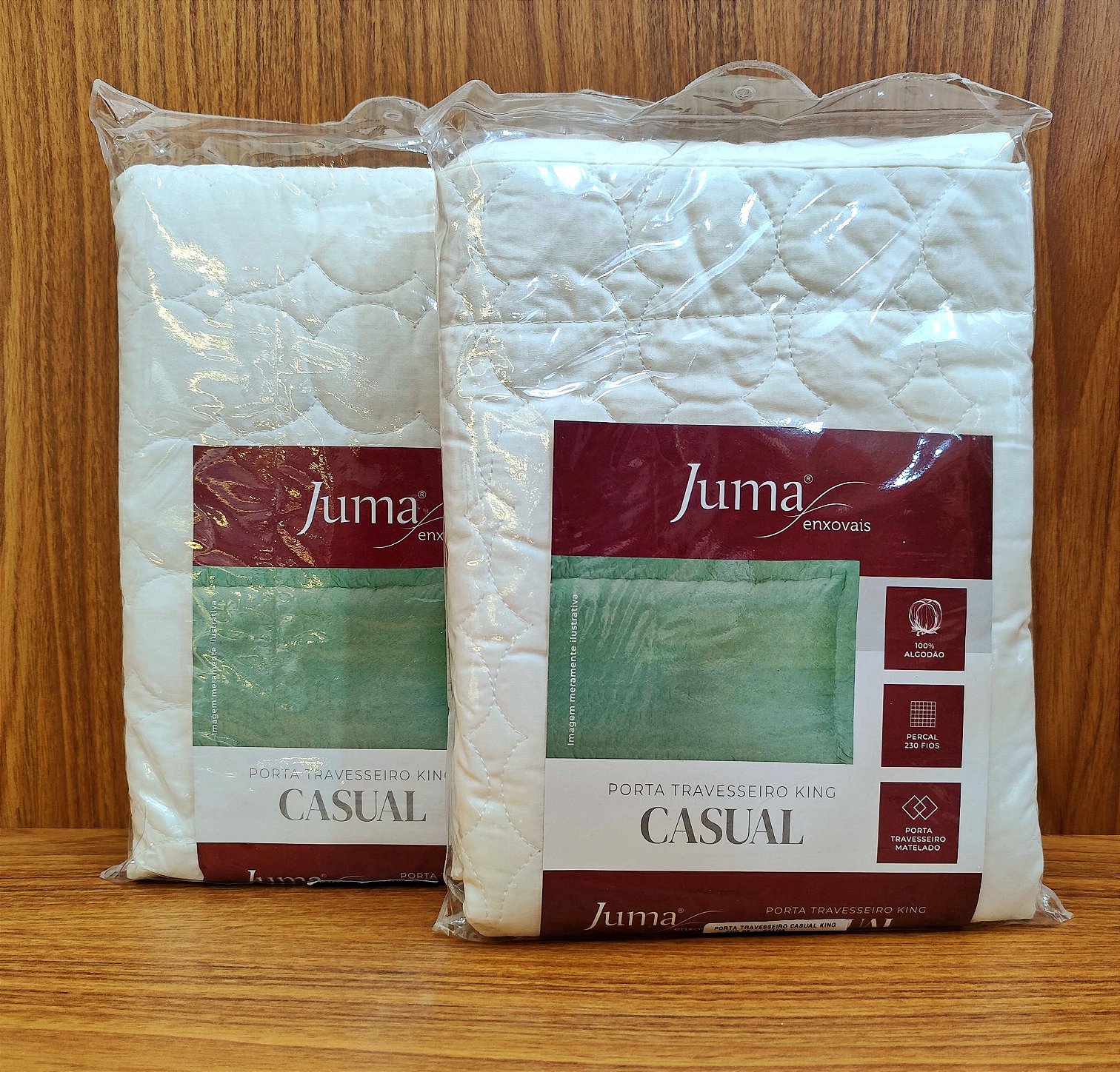 Porta Travesseiro King Casual Juma Enxovais Percal 230 Fios 100% Algodao