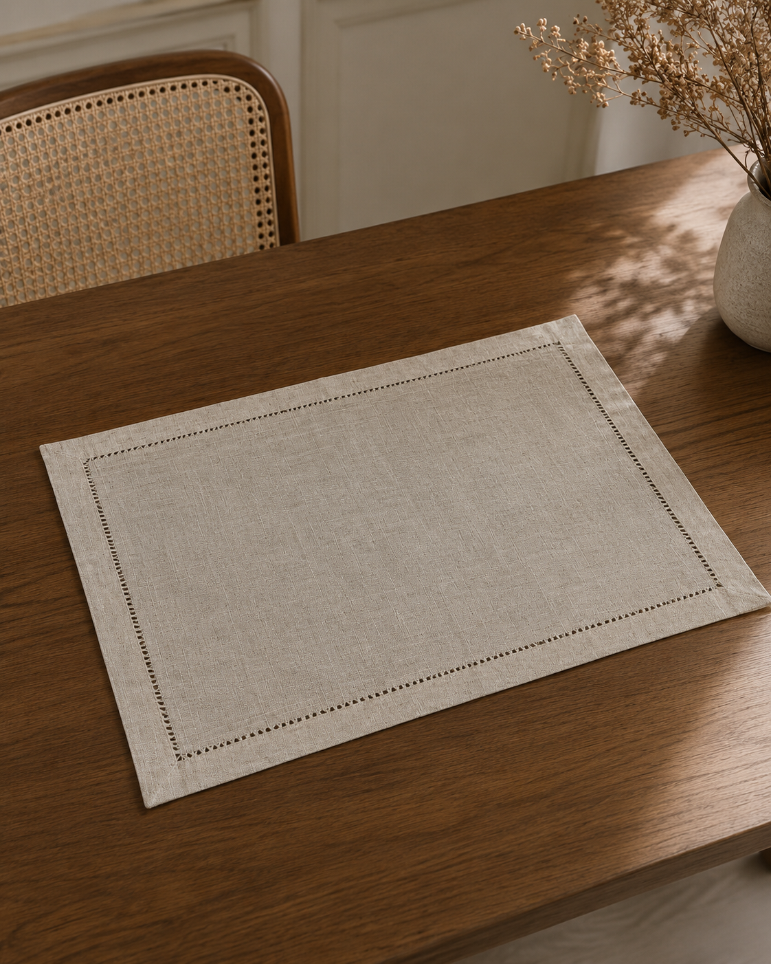 Lugar Americano Rafimex Linha Supremo Bege 35x50 cm com Ponto Ajour