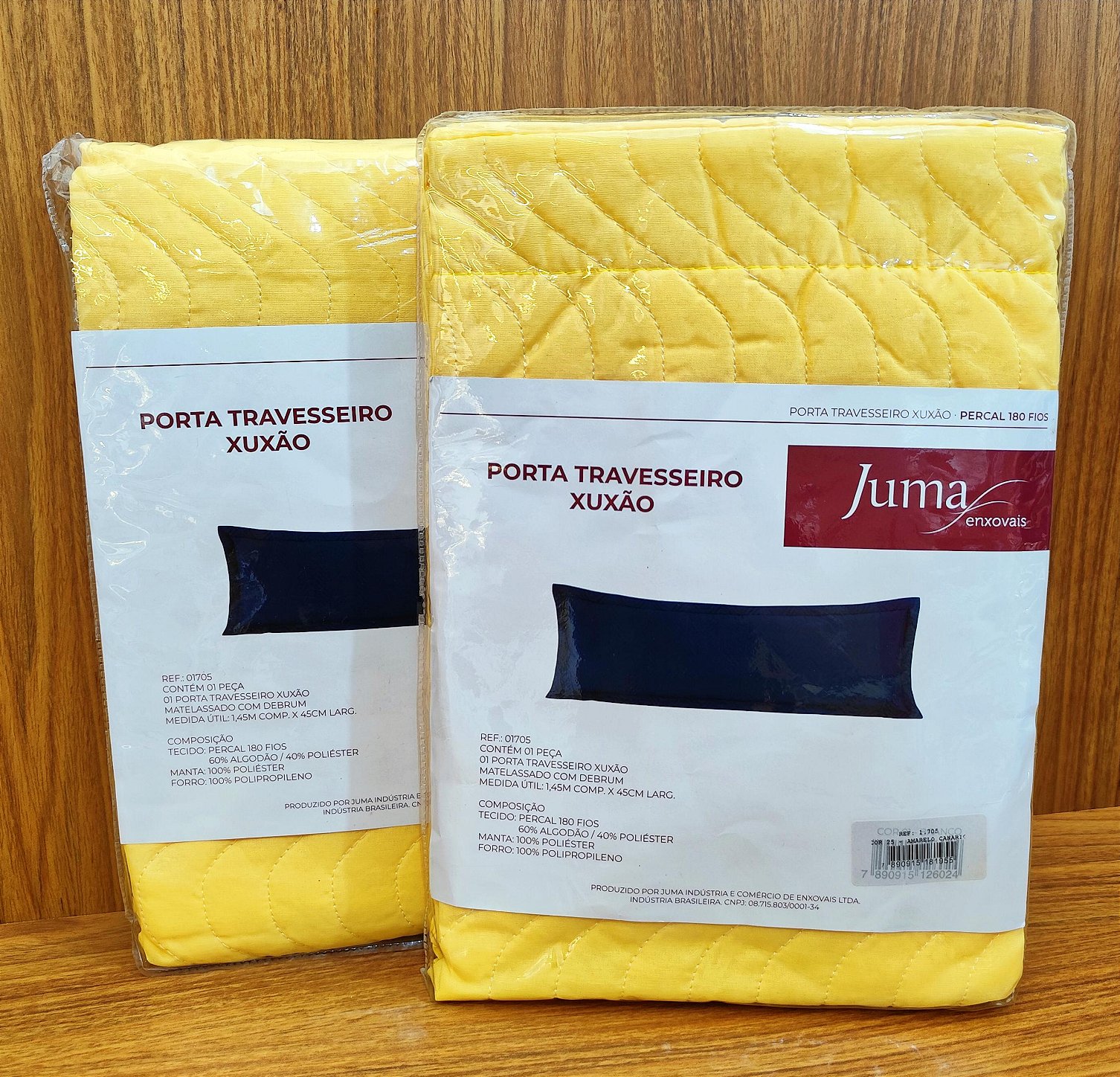 Porta Travesseiro Xuxão Juma Percal 180 Fios Matelassado 1,45m x 45cm