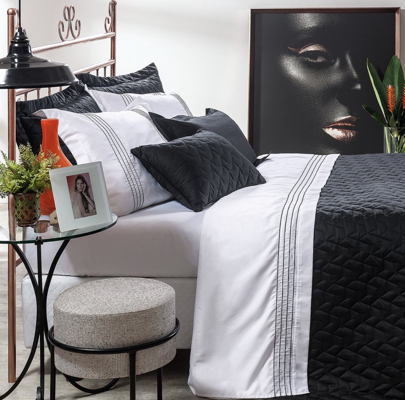 Jogo de Cama Queen Luxury Juma Percal 400 Fios 100% Algodão Studio 04 Peças