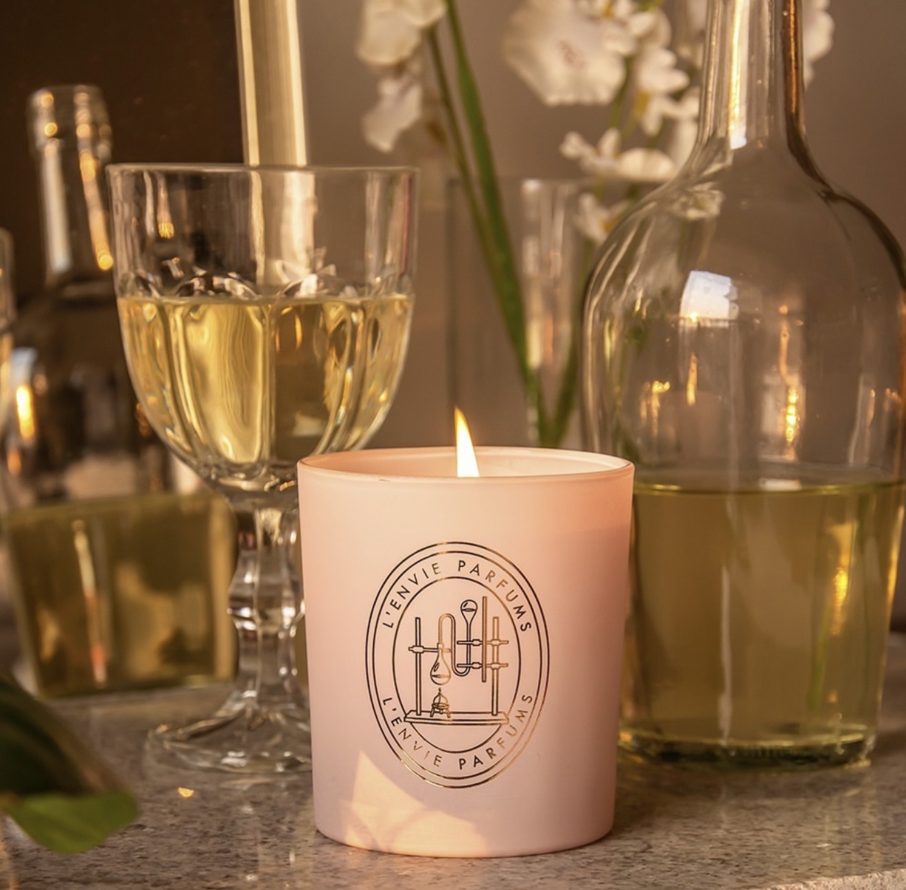 Vela Perfumada L'ENVIE Sunset Rosé Elementos 210g