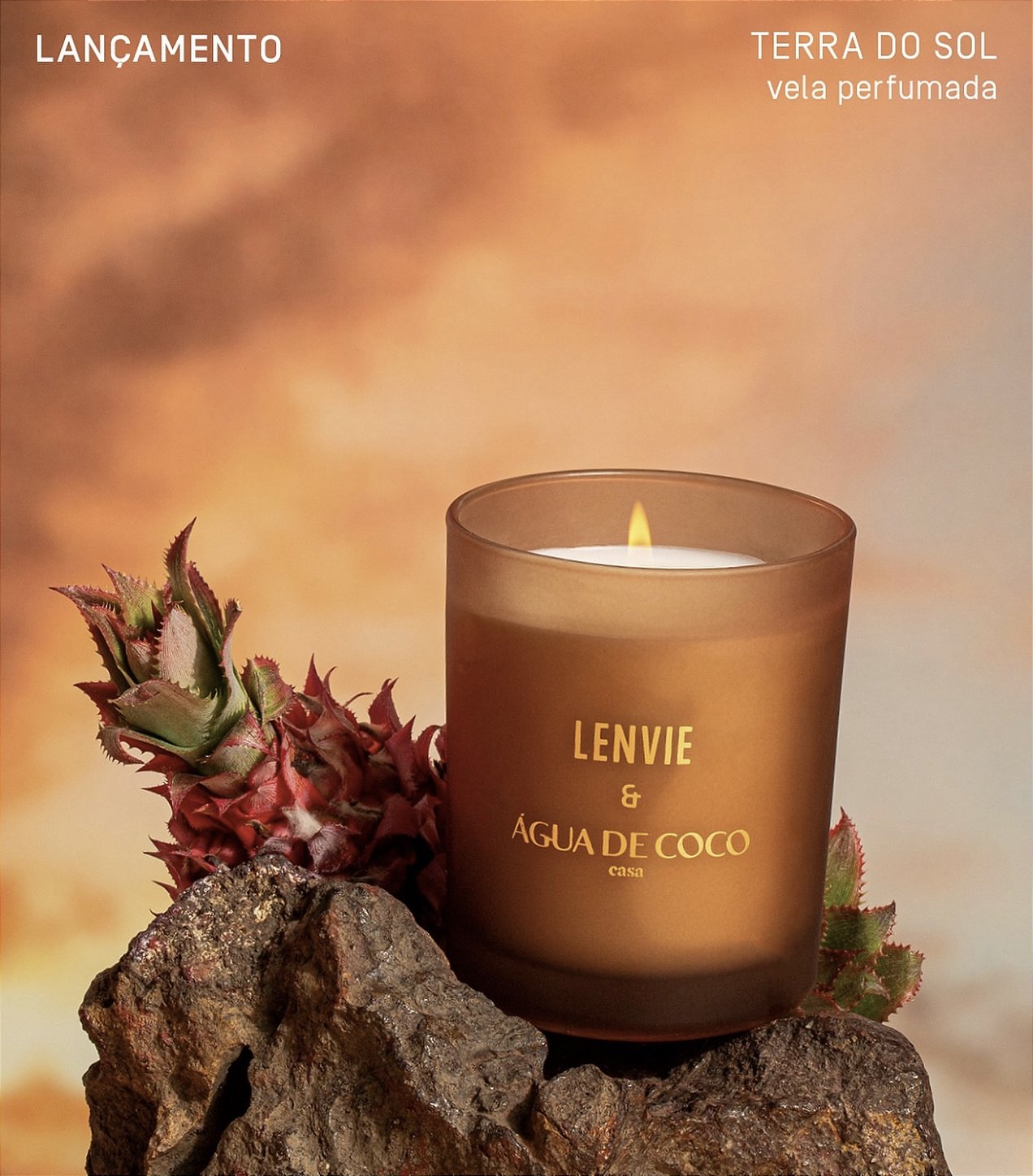 Vela Perfumada L'ENVIE & Água de Coco Casa Terra do Sol 210g