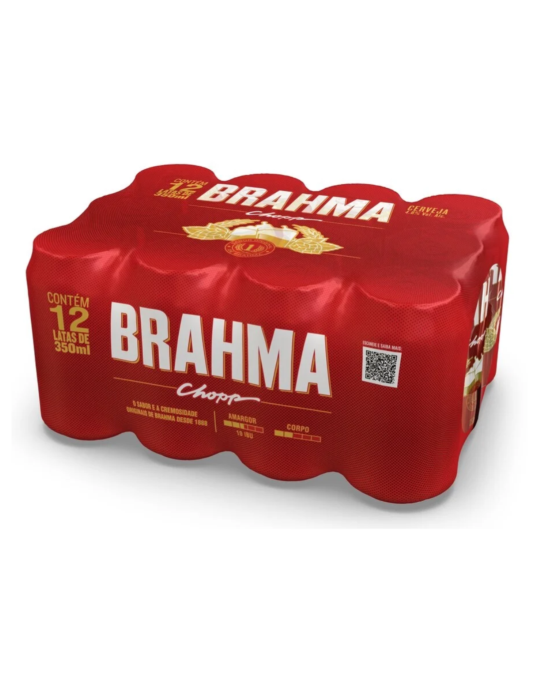 Cerveja Brahma Lata 350 ml – Pack com 12 Unidades